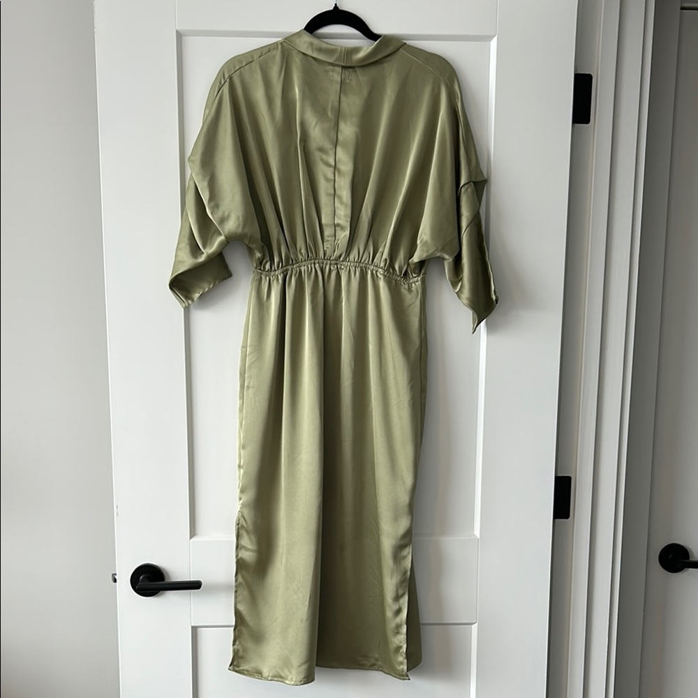 Elegant Olive Green Dress - Picture 6 of 6